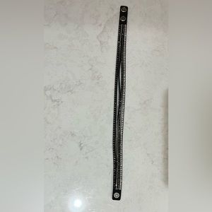 Vintage Black Swarovski Crystal Wrap Around Bracelet